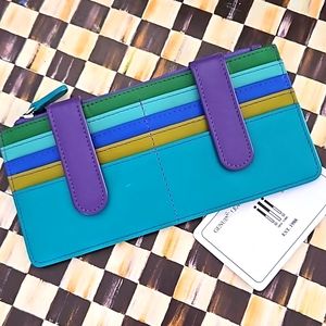 Genuine Leather Wallet and Credit Card Holder, Multi-colored New!